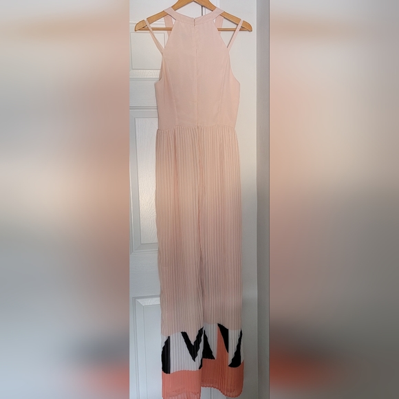 Womens French Connection Chiffon Dress Size 8, long flowy  pastel/bold print,New - Picture 7 of 16